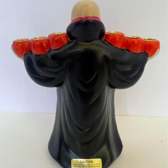 Russ Berrie 7.5” Pumpkin Skeleton Head Candleabra Decoration Vintage 70’s - Picture 6 of 8